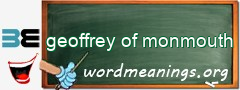 WordMeaning blackboard for geoffrey of monmouth